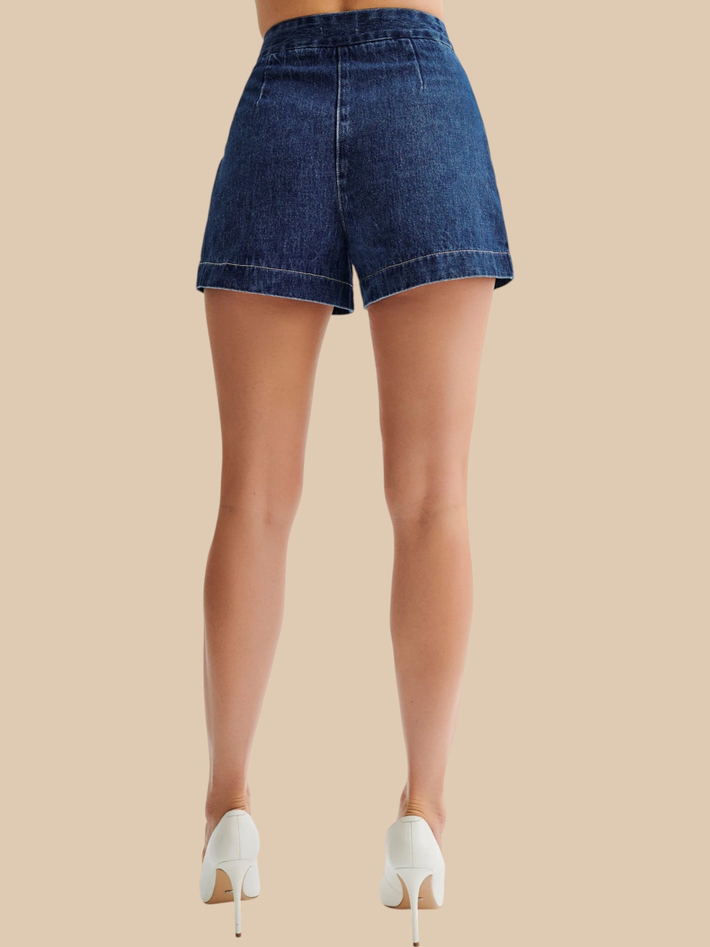 Amarisse Denim Duo Set ā Longline Vest & High-Waisted Shorts