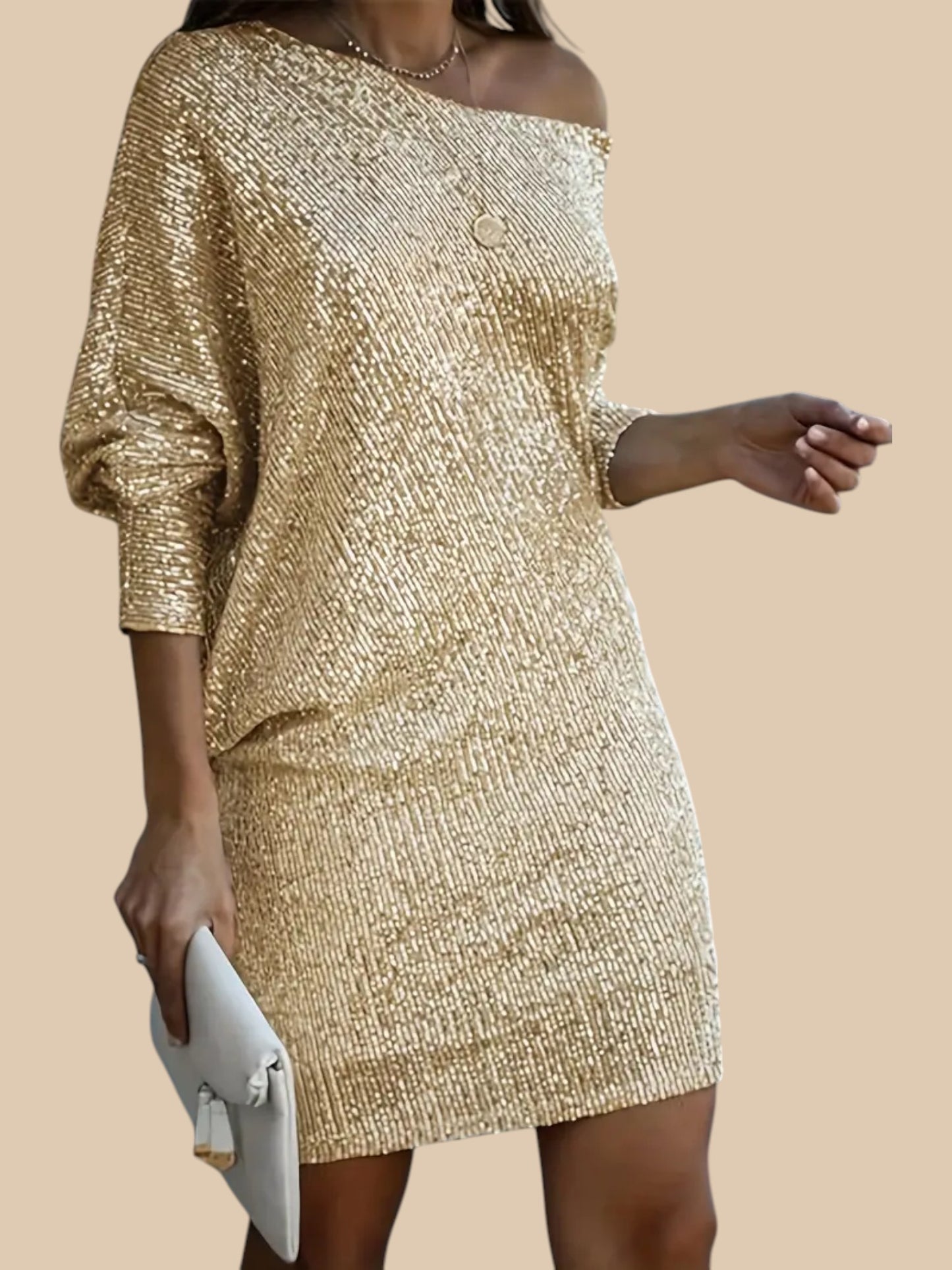 Aurelia Notte Sequin Mini Dress ā Bold Contrast for Evening Occasions