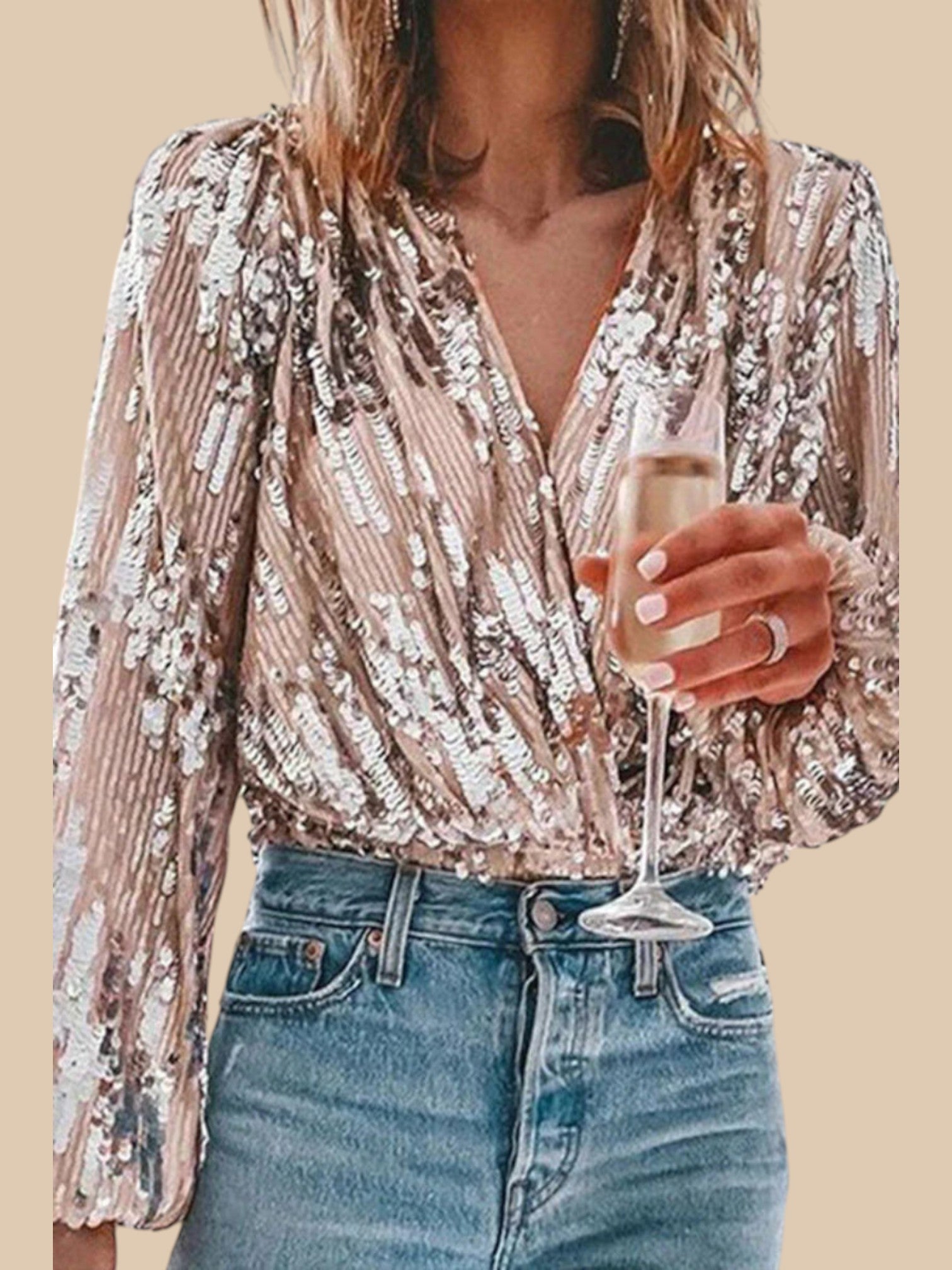 Freya – Vintage-Inspired Slim Fit Blouse with Long Sleeves