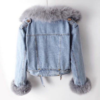 Olivia Klein Luxurious Denim Coat